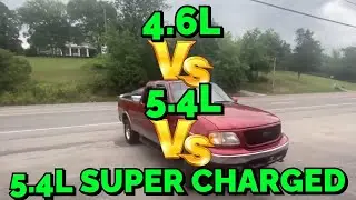 Ford F-150: 5.4L SUPERCHARGED Vs 5.4L TRITON Vs 4.6L V8!