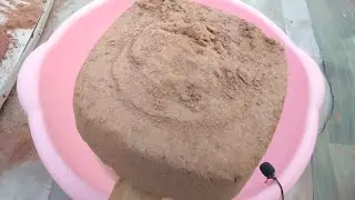 ASMR: Red sand Shapes+Chunks Crumble in Water ❣️