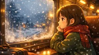 A Cozy Winter Train Journey 🌙🚆 | Studio Ghibli-Style Animation