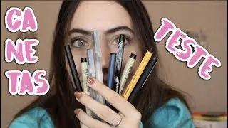 Será que passa na folha? TESTANDO CANETAS || Luana Carolina