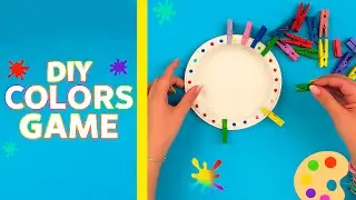 DIY Colors Game for Kids 🎨 | Fun Paper Plate & Clothespin Craft #diy #craft #craftyfun #kids