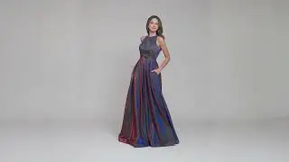 Yelure | Criss Cross Back A Line Floor Length Prom Dresses