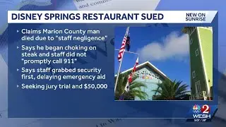 Disney Springs restaurant sued in deadly choking incident