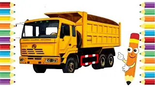 🔴Wow Amazing how to draw a Sand Dump truck ‼️#truckdrawing #drawing #art #tutorialdrawing