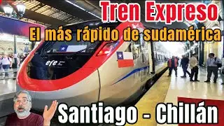 🚄💨 ¡Mi VIAJE en el TREN MAS RAPIDO de CHILE! 🇨🇱 Reacciones y velocidad máxima #SantiagoChillán #tren