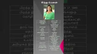 Sindhu Menon Biography in Tamil | Actress Sindhu Menon Real Life Story | Sindhu Menon Biodata