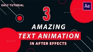 3 Title Text Animation In After Effects | Beginner Tutorial | 3Tailfox