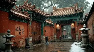Relaxing Asian Music | Winter Dreamscape & Gentle Snowfall | Sleep, Healing, Calming