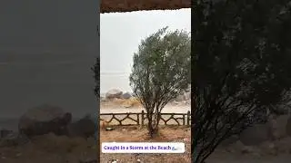 Caught in a Crazy Storm at the Beach ⛈🌊 (Unbelievable Weather!)