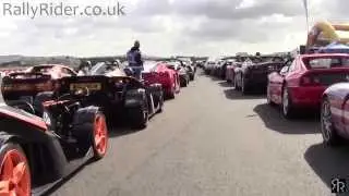Amazing Supercar Line Up at Top Gear track - Ferrari, Aston Martin, Lamborghini, Mclaren, Dodge