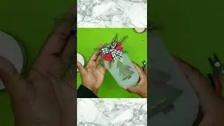 🎄 DIY Christmas Frosted Light Decor using Mason Jars! #christmas #shesocraftdee #shorts