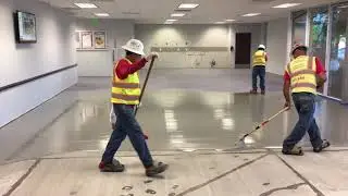 Champion Coatings' Flake Broadcast into Urethane Cement