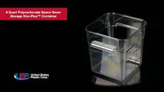 8 Quart Polycarbonate Space-Saver Storage StorPlus&trade; Container| U.S. Plastic Corporation&reg;