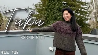 Project vlog 42 - tuku by saskie & co in tukuwool nordic resilk | round yoke colorwork | sample knit
