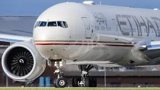 Etihad Airways 777-300ER Extreme Spool & Takeoff Melbourne - [A6-ETS]