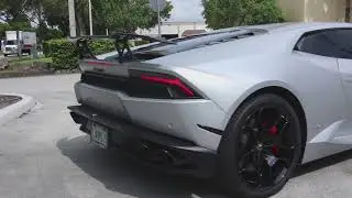 Unlimited Wraps | Lamborghini Huracan Satin White Aluminum | Miami Car Wrap