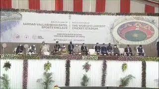 HM Amit Shah attends the inauguration ceremony of the world&rsquo;s largest cricket stadium in Ahmedabad.