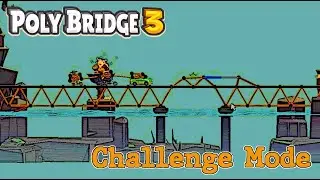 Poly Bridge 3 - Challenge Mode - 9 - Easy Hydraulic Levels