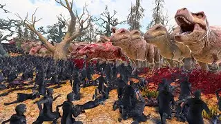 2000 T-REX Dinosaurs VS 1,000,000 White Walkers!! | UEBS 2| Ultimate Epic Battle Simulator 2