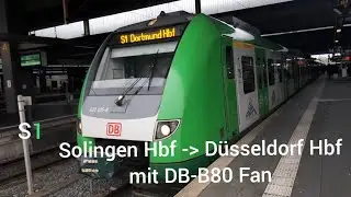 Die Mitfahrt mit der S1 von Solingen Hbf nach Düsseldorf Hbf mit @db-b80fan10