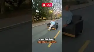 Lazy College Students Ride Motorized Couch to Class