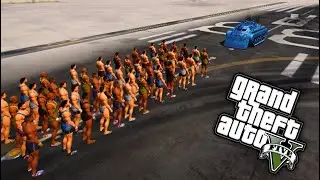 GTA 5 - CAN 50 NPCs STOP THE PHANTOM TRUCK?