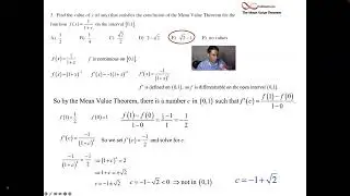 The Mean Value Theorem Example and Usefulness