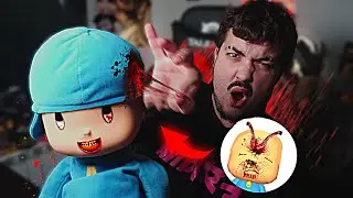 ABRO LA CABEZA DEL MUÑECO DE LA APP DE TALKING POCOYÓ 👀😱*tiene esto dentro*