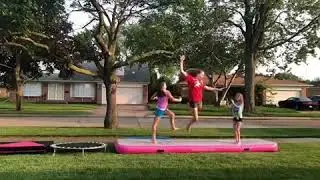 Good airtrack rental gray surface pink side inflatable air track for gymnastics