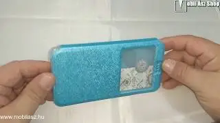 Notesz tok, ablakos, Vil&aacute;gosk&eacute;k, Xiaomi Redmi 4X (89224)