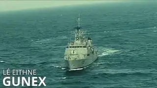 LÉ Eithne (#P31) sinking a Navigation Hazard with Gun Fire