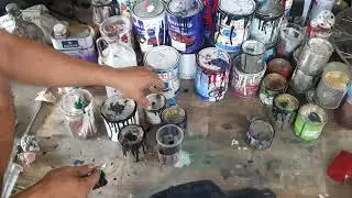 Hướng Dẫn Cách Pha Màu Xanh Nhớt - Cách Sơn Tại Nhà /Tèo Nguyễn #21