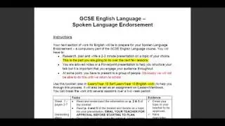 Y10 Spoken Language Week 1 Video