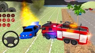 Fire Truck Simulator 2025 - Firefighter extinguishes fire - Android Gameplay