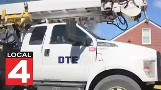 DTE Energy says 95% of 220,000 customers who lost power will have it restored by end of Monday