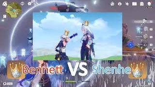Crowned Shenhe VS Crowned Bennett | ATK stat needed for Shenhe E to exceeds  Bennet Q | Ganyu ProCre