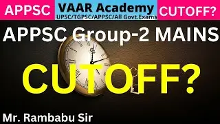 APPSC GROUP 2 MAINS 2025 CUTOFF?