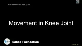 Movement in Knee Joint, Biology Lecture | Sabaq.pk