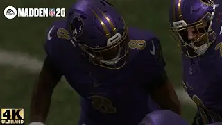 Madden NFL 26 Gameplay Baltimore Ravens Ranked Gameplay (No Commentary) 4k Ultra