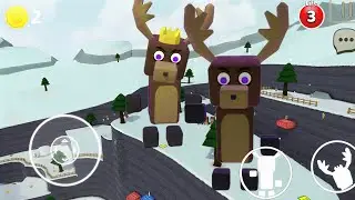 New Gaint Reindeer Vs King Reindeer Boss Secret Place | Superbear Adventure Gameplay Walkthrough 