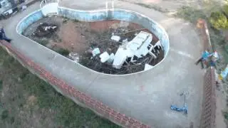 Pool Fire Pit from the Air
