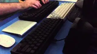 Comparison of key sounds: Topre Silenced, Topre (Normal), Cherry MX Blue