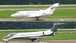 Nonton Dari Dekat Private Jet✈︎ Royal Flying Doctor Service Hawker 800XP 🆚 Embraer Legacy 600