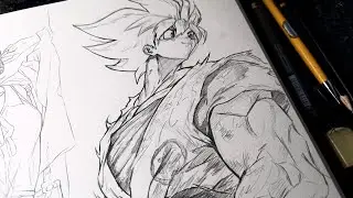 GOKU DRAWING TUTORIAL STEP BY STEP (Dragon Boll Z)