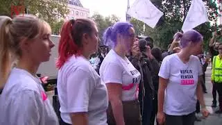 Climate Change Activists Stage Protests At London&rsquo;s Fashion Week