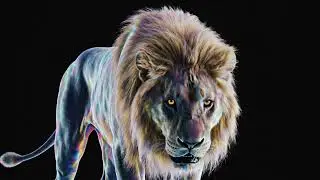3D HOLOGRAM: 👑 THE KING OF THE JUNGLE - ULTRA-REALISTIC LION CLOSE-UP 🦁