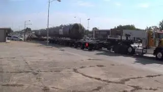 Huge 1.1 million pound Load Demethanizer traveling through Cushing Oklahoma