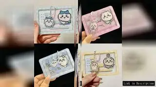 Chiikawa Acrylic Card Holder Kawaii Women Business ID Bank Card Holders Badge Child Bus Card Cover C