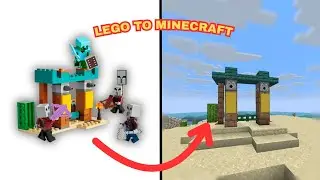 I Turned a LEGO Minecraft Set Into REAL Minecraft | Illager Desert Patrol