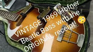 Vintage 1969 Hofner Beatle Bass with original receipt.Teardown with sound demo and snarky commentary